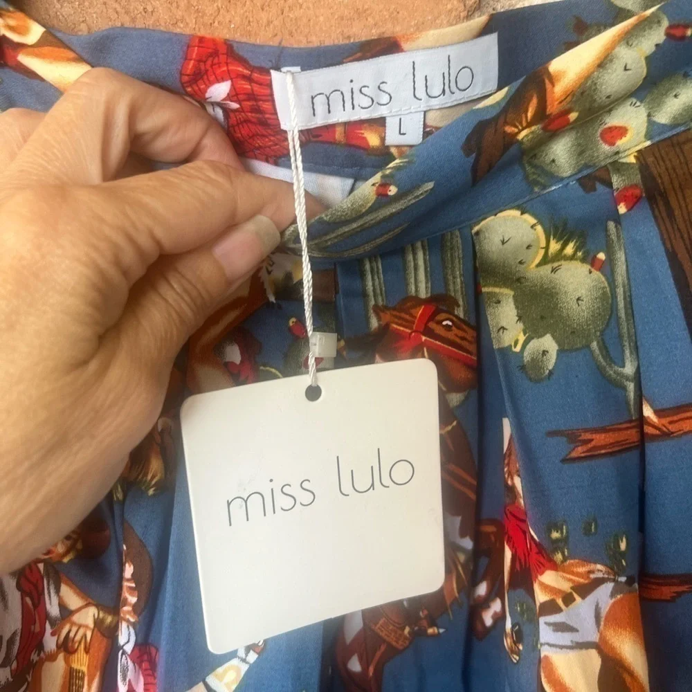 NWT Miss Lulo for Modcloth Cowgirl Western Ranch Pinup equestrian